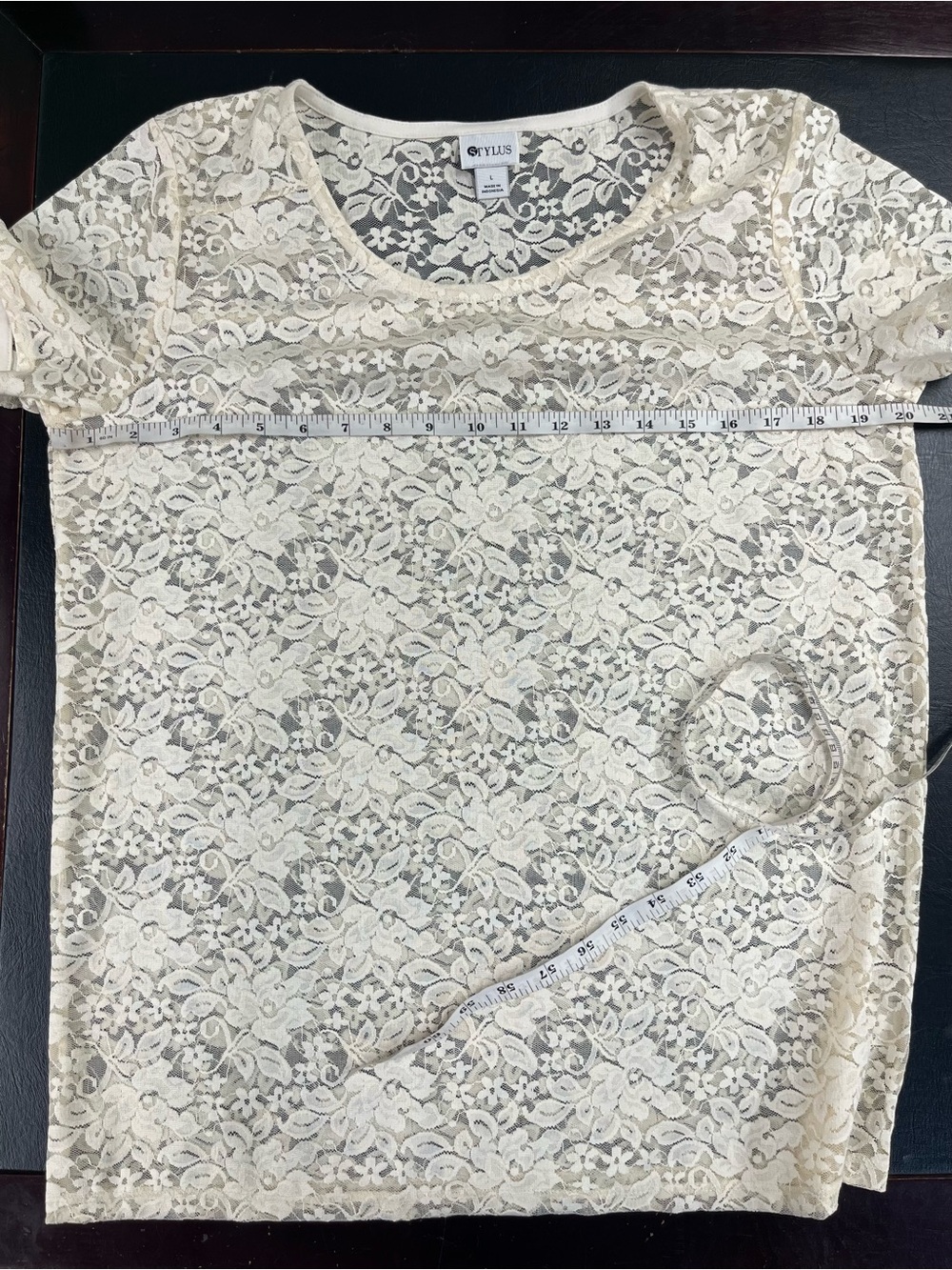 Stylus lace blouse size large - Picture 7 of 8